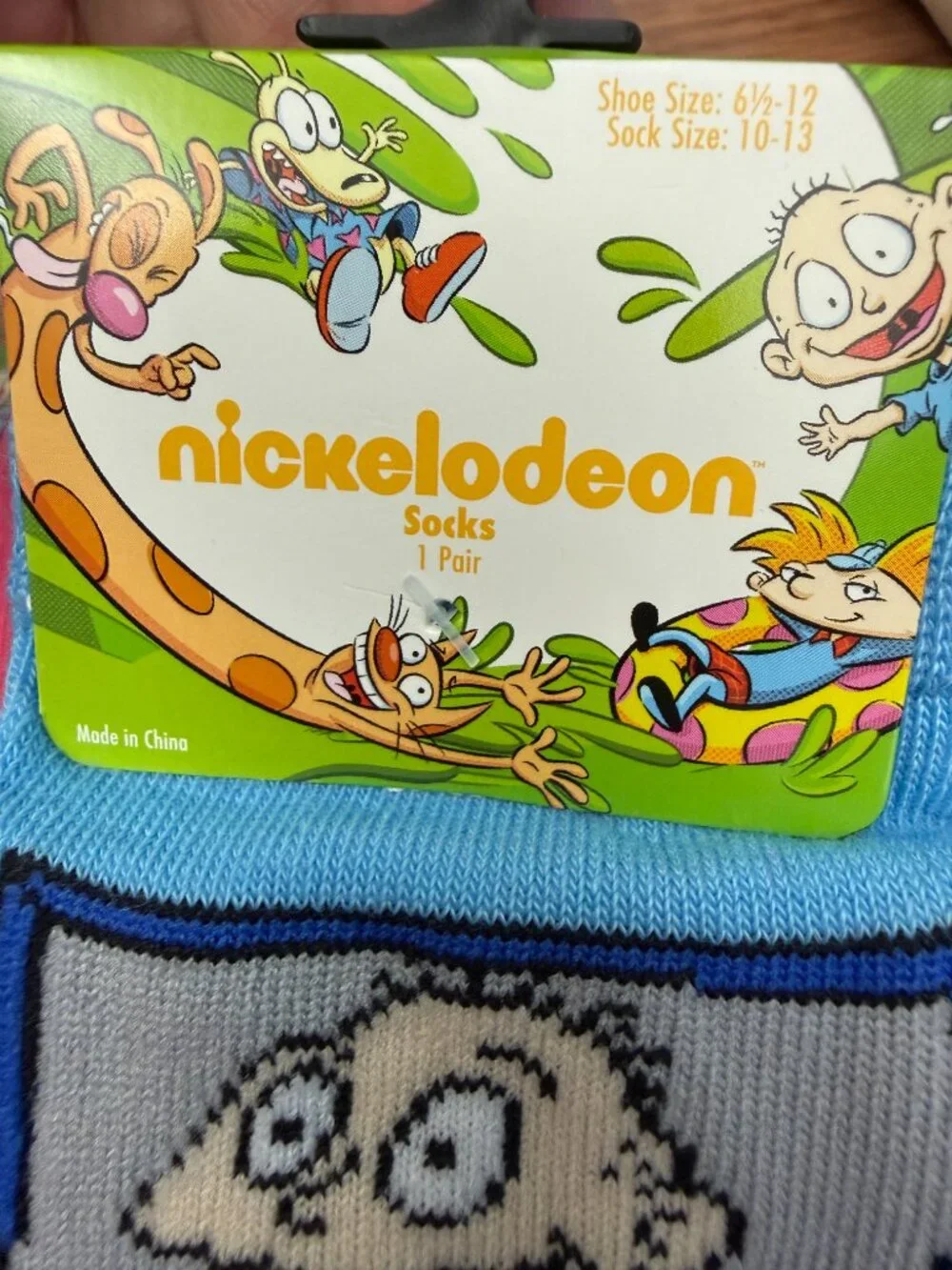 Rugrats Tommy & Chuckie Crew Socks NWT 2 Pair